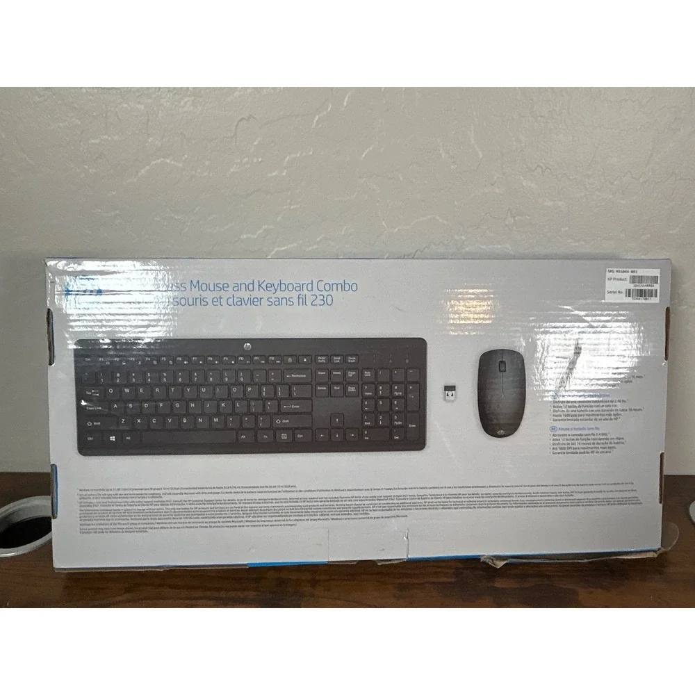 HP 230 Wireless Mouse and Keyboard Combo Black 3L1E7AA#ABA New